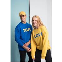 Lozigo True Couple Yuvarlak Yaka Sweatshirt Mavi Sarı 121104
