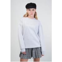 Lozigo King & Queen Couple Yuvarlak Yaka Sweatshirt Gri 121117