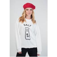 Lozigo Pepper & Salt Couple Yuvarlak Yaka Sweatshirt Siyah 121105
