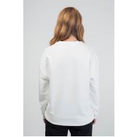 Lozigo Pizza Couple Yuvarlak Yaka Sweatshirt Beyaz 121107