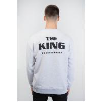 Lozigo The King & His Couple Yuvarlak Yaka Sweatshirt Gri 121110