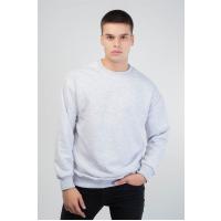 Lozigo The King & His Couple Yuvarlak Yaka Sweatshirt Gri 121110