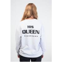 Lozigo The King & His Couple Yuvarlak Yaka Sweatshirt Gri 121110