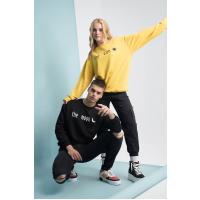 Lozigo The Moon & The Son Couple Yuvarlak Yaka Sweatshirt Siyah 121116