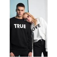 Lozigo True Couple Yuvarlak Yaka Sweatshirt Siyah 121103